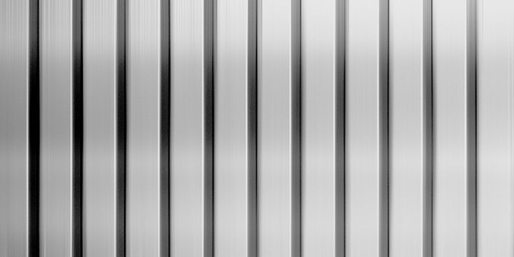 Brushed metal in monochromatic shades (black, white, and silver) with parallel vertical lines.
