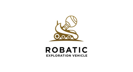 Fototapeta premium Robotic Exploration Vehicle Logo - Futuristic Design and Concept.