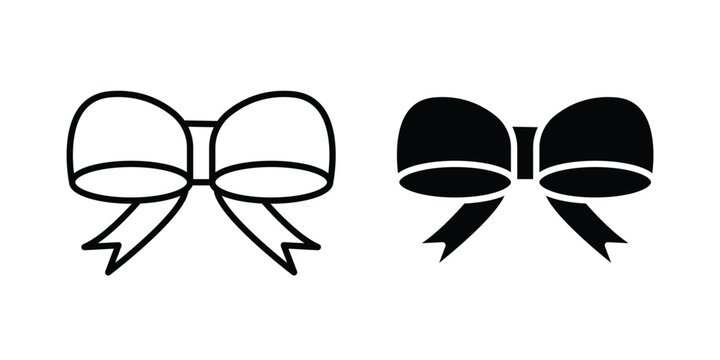 Bow icon. thin line icon vectors