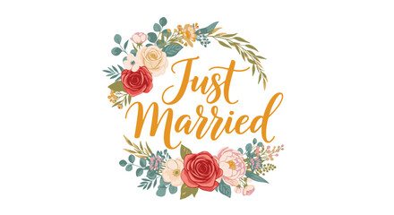 Fototapeta premium Just Married Wedding Sign Decoration 8.