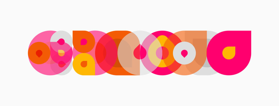 Colorful overlapping circles form word google. Bright hues create playful, modern aesthetic. Simple design, clean lines.