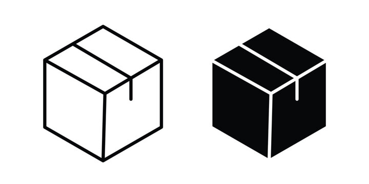 Courier box icon. thin line icon vectors