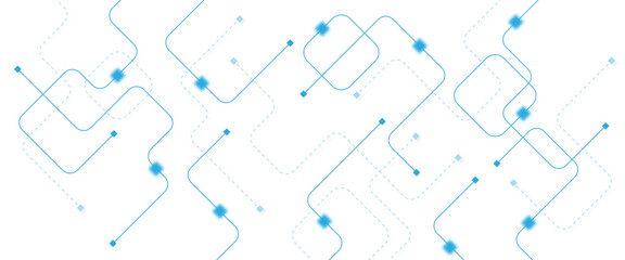 Obraz premium Abstract futuristic technology background. Technology background with crossed lines and dots.