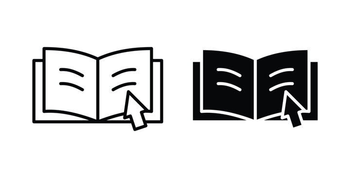 Ebook icon. thin line icon vectors