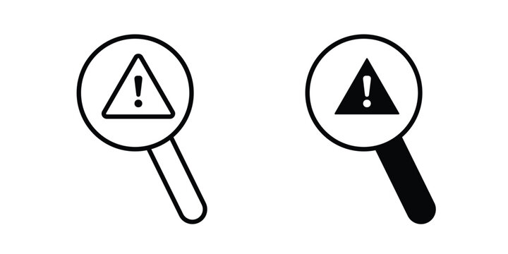 Finding problem icon. thin line icon vectors
