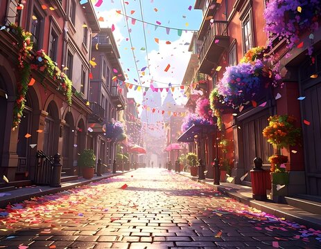 Vibrant Street Festival in Old Town.
