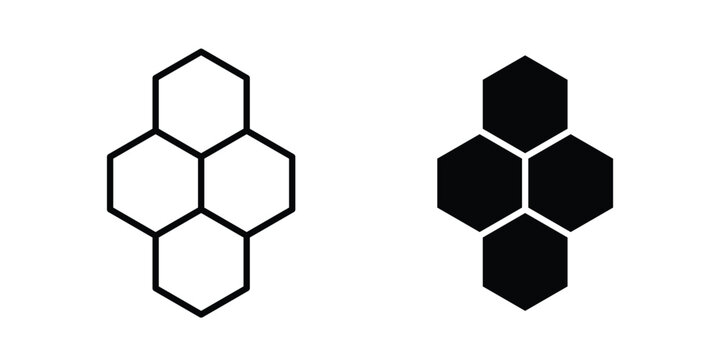 Honeycomb icon. thin line icon vectors