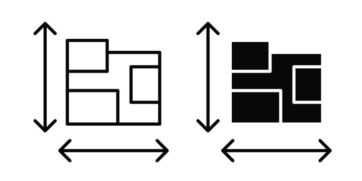 House plan icon. thin line icon vectors