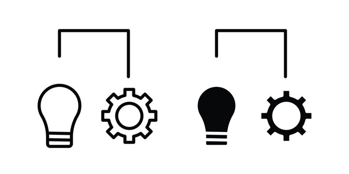 Implementation icon. thin line icon vectors