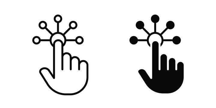 Interactivity icon. thin line icon vectors
