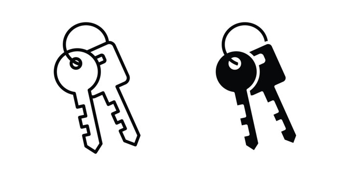 Keys icon. thin line icon vectors