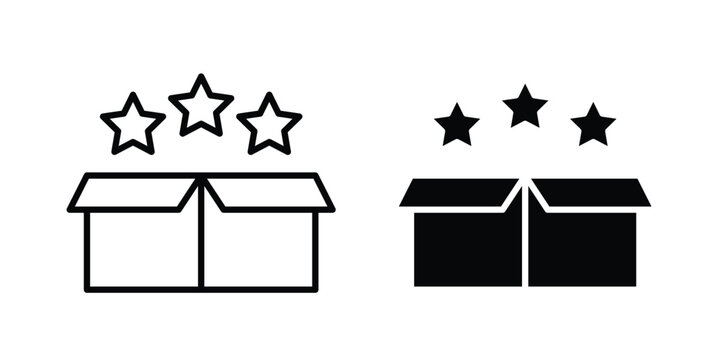 Magic box icon. thin line icon vectors