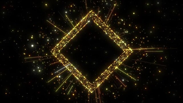 shimmering gold diamond background event loop