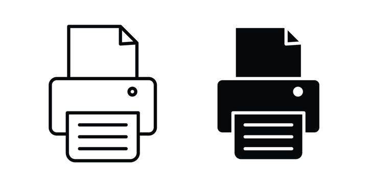 Printer icon. thin line icon vectors