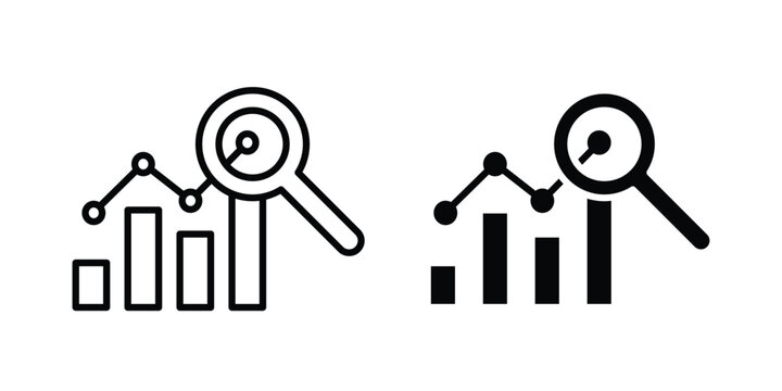 Predictive analytics icon. thin line icon vectors