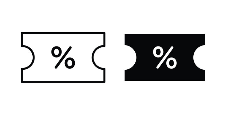 Promo code icon. thin line icon vectors