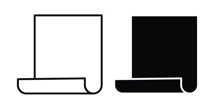 Scroll papyrus paper icon. thin line icon vectors