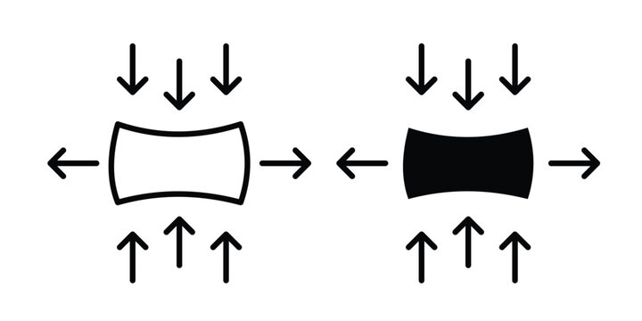 Stretchable icon. thin line icon vectors