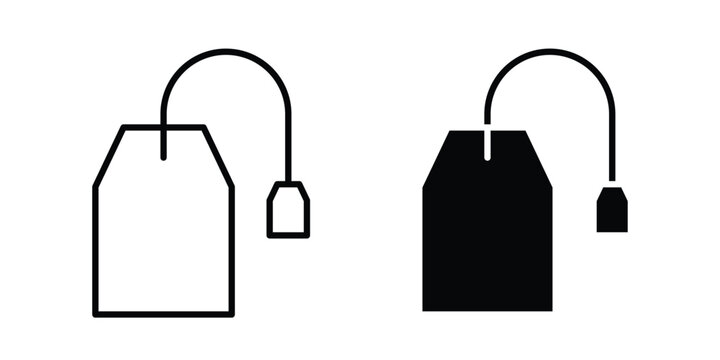 Tea bag icon. thin line icon vectors