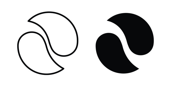 Under the eye patches icon. thin line icon vectors