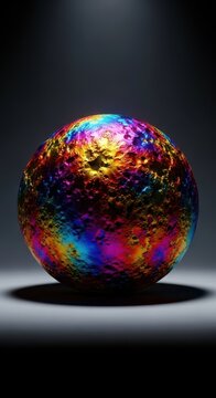 Highly reflective, heavy metallic sphere symbolizes the result of enduring effort and slow, steady refinement over time, solid, long, plated