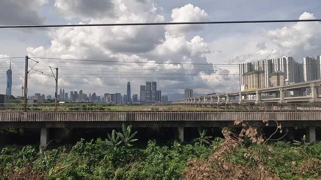 Train view of Kuala Lumpur, Malaysia