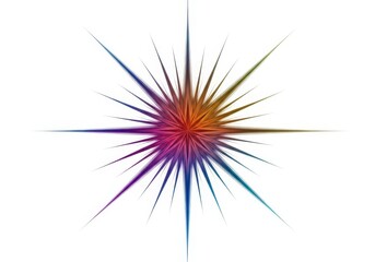 Fototapeta premium A dynamic, brilliant starburst pattern bursting outward from the center, creating a powerful, abstract radial effect on a clean white field, graphic, burst, bright