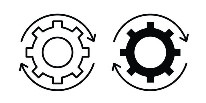 Workflow icon. thin line icon vectors