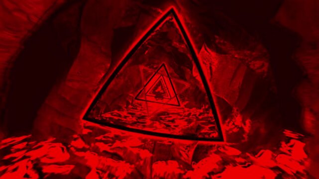Crimson Red Infinite Drive Tunnel &ndash; Futuristic Abstract Techno VJ Loop
