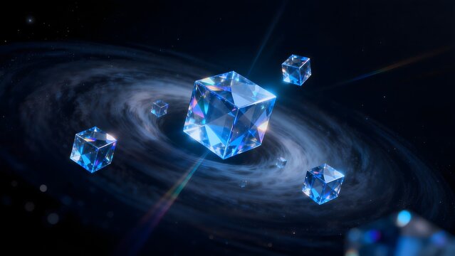 Crystal cubes in space