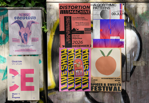 Urban Poster Mockup Template for Guerrilla Design Projects