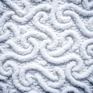 A cozy, soft textile background featuring snow white textures perfect for seasonal themes, holiday advertisements, or warm winter design elements, woven, white, fur