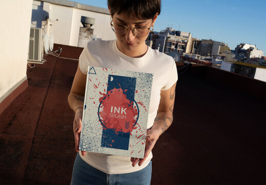 Showcasing a Mockup Book hard Cover Design 