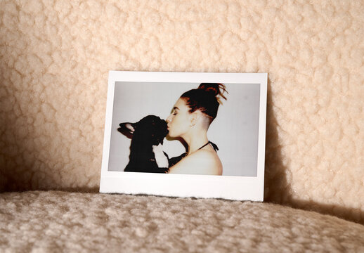Mockup for Blank Polaroid Instant Photo