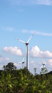 Wind turbines generating clean renewable energy