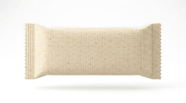 Blank paper food snack bar wrapper mockup for branding design