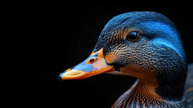 female mallard duck close up