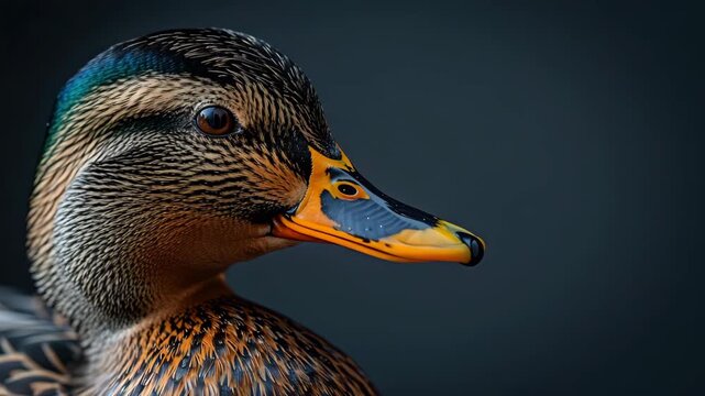 female mallard duck close up