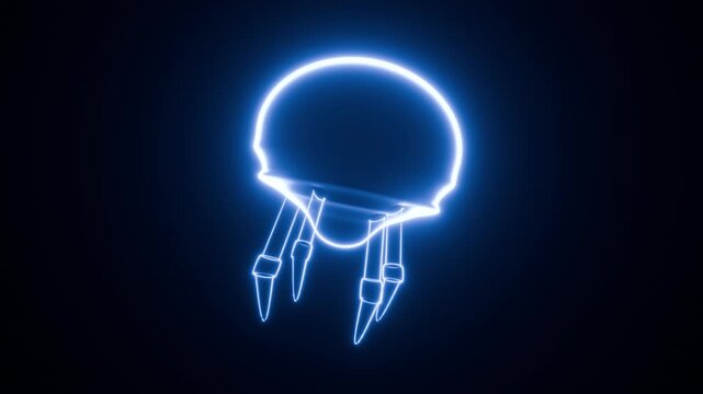 A 3D hologram of the rotating tentacle UFO/UAP from Mexico in 1973, based on witness reports.
