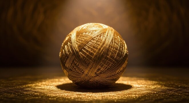 Golden Thread Ball with Luxurious Sheen