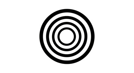 Naklejka premium Concentric Circles Graphic Design - Abstract Geometric Pattern
