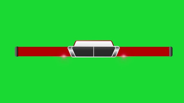 Animation colorful bar for scoreboard on green screen