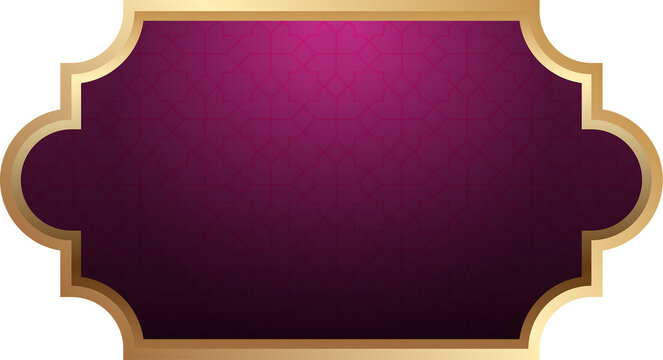 Islamic Geometric Frame Ornament Isolated Transparent Background. Decorative Arabic style border suitable for Ramadan, Eid, invitations, greeting cards, banners, and luxury Islamic designs