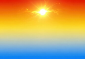 Naklejka premium The intense midday sunlight radiating warmth and energy across a vibrant landscape during the peak period of the annual solar cycle, solstice, season, climate