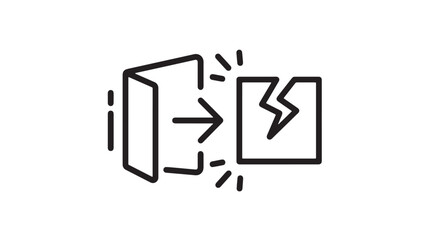 Obraz premium Document exchange icon with lightning effect and arrows showing fast data transfer between files in a minimal style