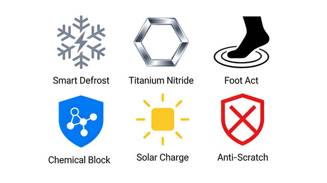 Intelligent automatic defrosting, titanium wear-resistant material, foot sensing control, chemical corrosion resistance, solar energy storage, scratch resistant and wear-resistant
