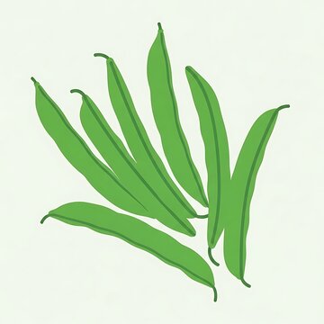 Green pea pods illustration.