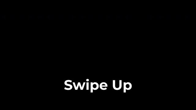 Dynamic Swipe Up Arrow Animation Alpha Channel Mobile Interface Effect