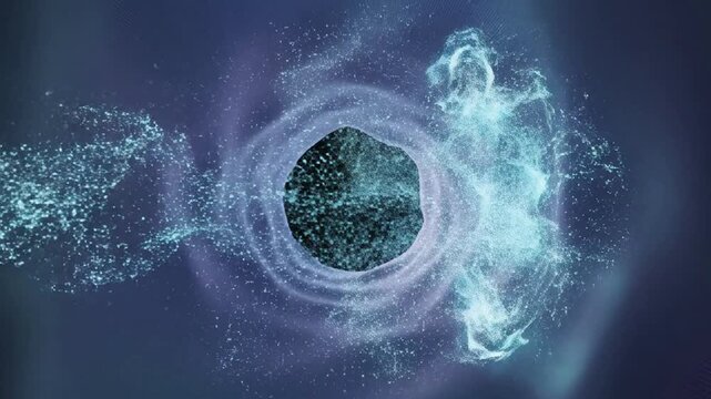 Dynamic Abstract CGI Animation Displaying Wheezing Airflow Pattern With Fluid Motion and Vortex Effect