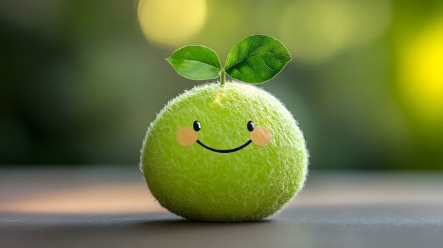 tennis ball on the green grass
